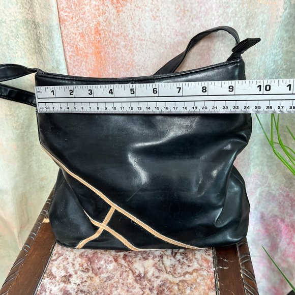 VTG📌 90s One Straps Shoulder Bag with two Outside Pockets - Picture 9 of 15